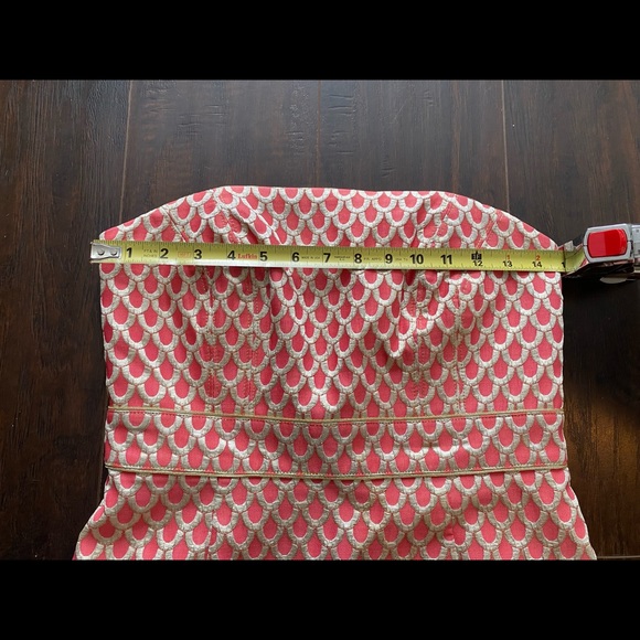 Lilly Pulitzer pink/gold strapless cocktail dress - Picture 6 of 7